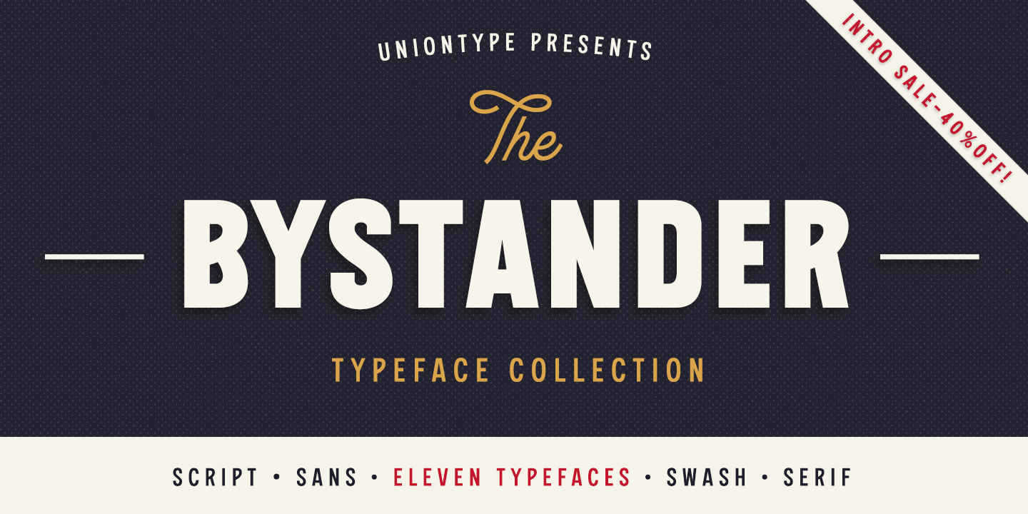 Beispiel einer The Bystander Collection-Schriftart #11